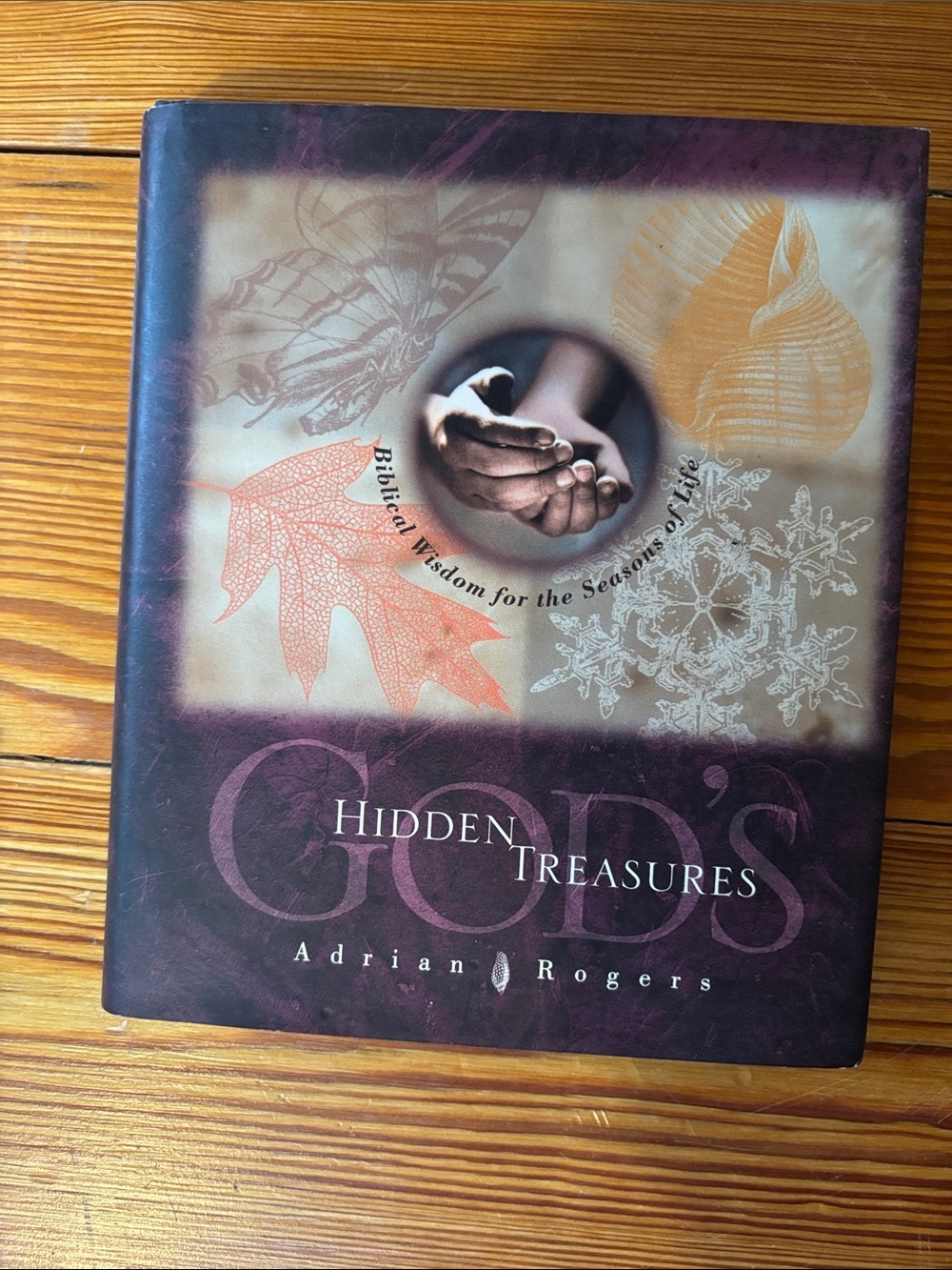 God's Hidden Treasures by Adrian Rogers Hardback With Dust Cover...Burgundy/Tan